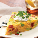 Brown Rice Frittata with Bacon and Edamame
